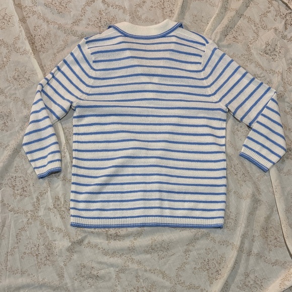 Vintage Preppy White Stag Blue and White Striped Sweater - Picture 4 of 4